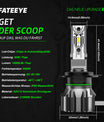 FATEEYE H7 LED Scheinwerfer Kit 10000LM 50W Fern/Abblendlicht 6500K Weiß Halogen(2Stück)