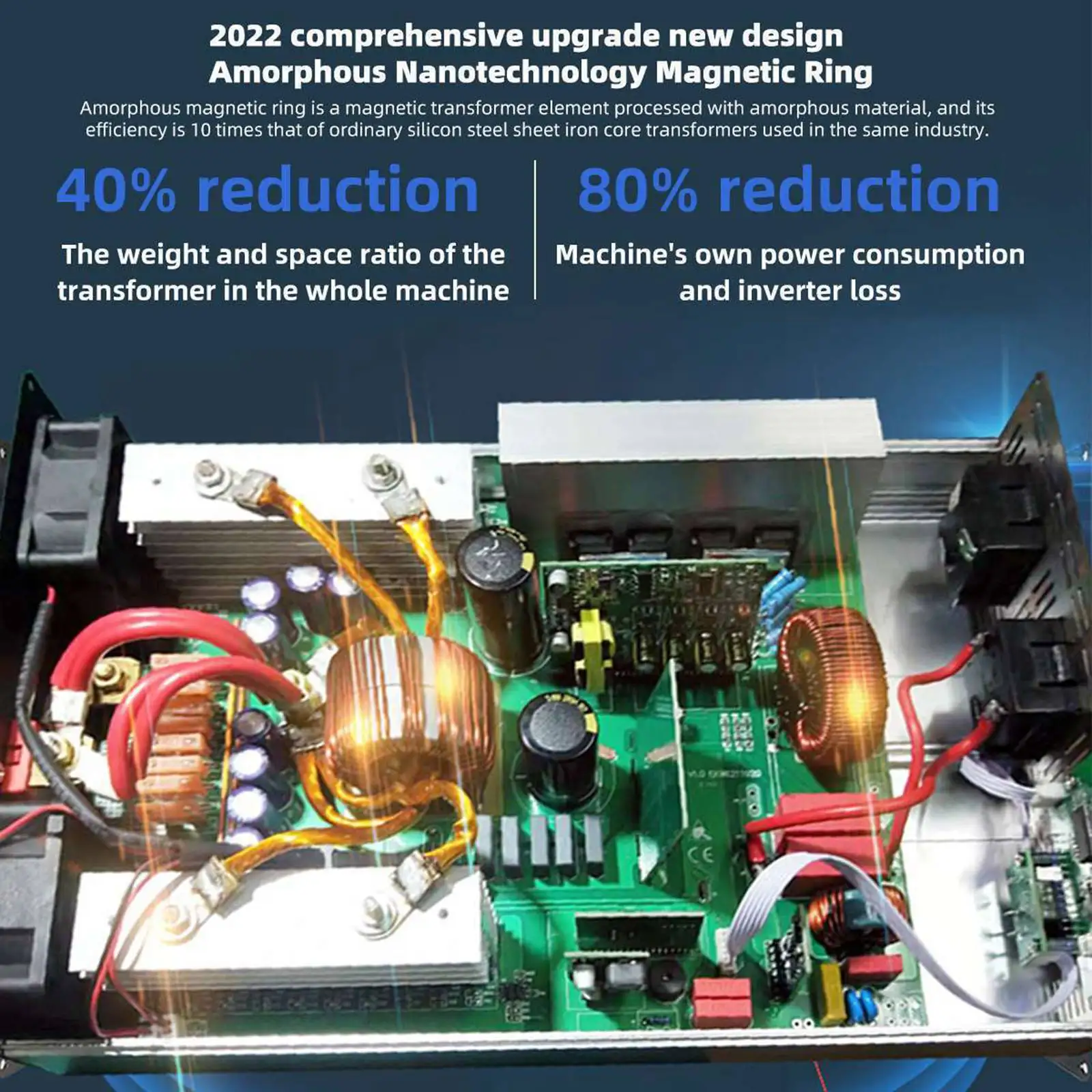 12V 24V 48V 60V 72V 96V opptil 220V ren sinusvekselretter, 4000W 8000W solvekselretter med USB-display-konverter
