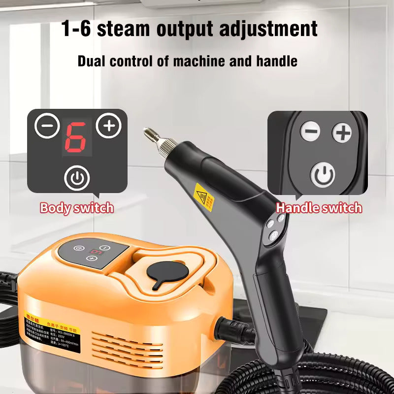 Limpiador a vapor manual de alta presión y alta temperatura para uso doméstico – Ideal para aires acondicionados, cocinas, autos y muebles