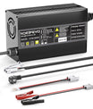 Noeifevo 29.2V 15A LiFePO4 batterijlader voor 24V 25.6V lithium batterij, 0V BMS activering, automatische uitschakeling met volledige bescherming
