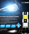 2 Pezzi 72W 16000LM Lumen Lampada Fari Auto, H1 H3 H7 H11 9005 9006 880 881 H4 Lampada LED