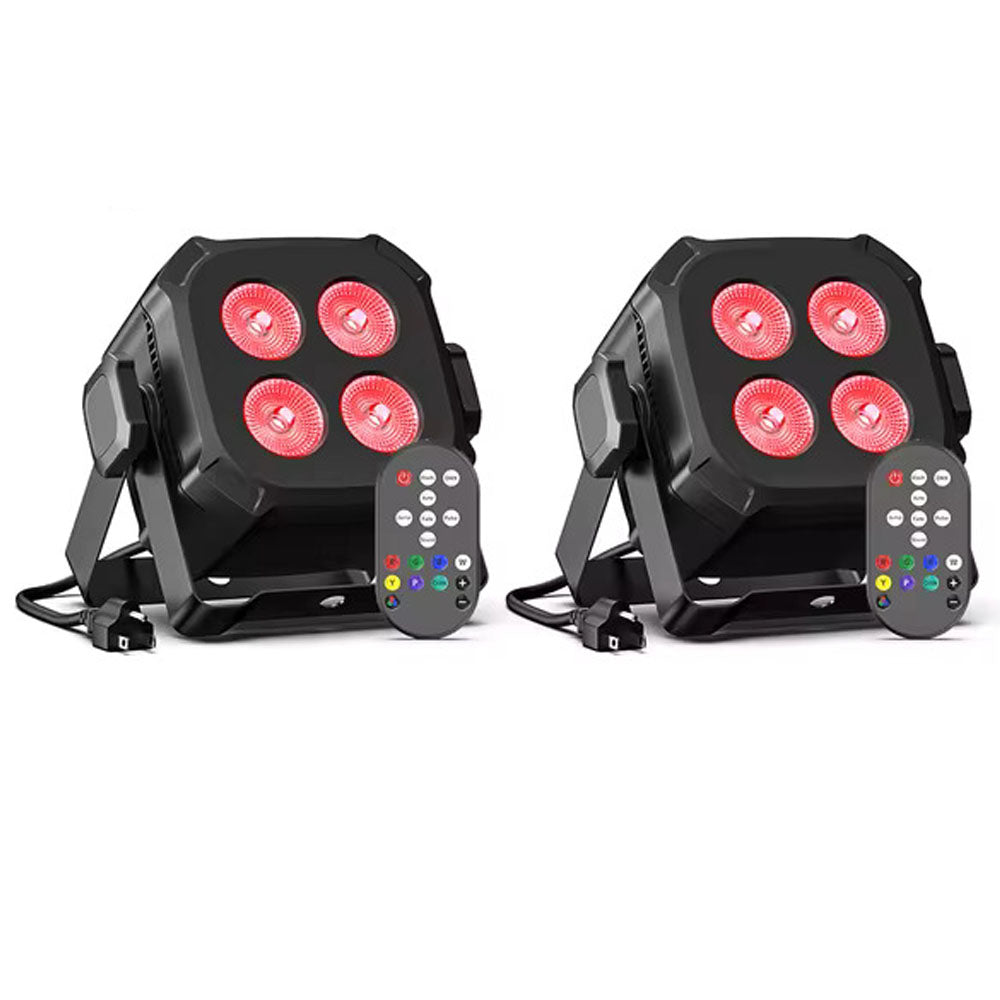 Party-Licht, 4x8W RGB LED Bühnenleuchte mit Fernbedienung/DMX-Steuerung, DJ-Licht geeignet für Hochzeiten, Partys, Clubs und Disco-Veranstaltungen