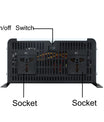 Inverter 12v til 230v Ren sinus, 5000W til 12000W DC AC inverter med EU-stikkontakter for bil, lastebil, camping og husholdningsapparater