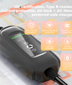 Noeifevo 11KW bilbatterilader, Type2 til CEE16A EV-lader med husholdningsadapter, 5m/10/15m