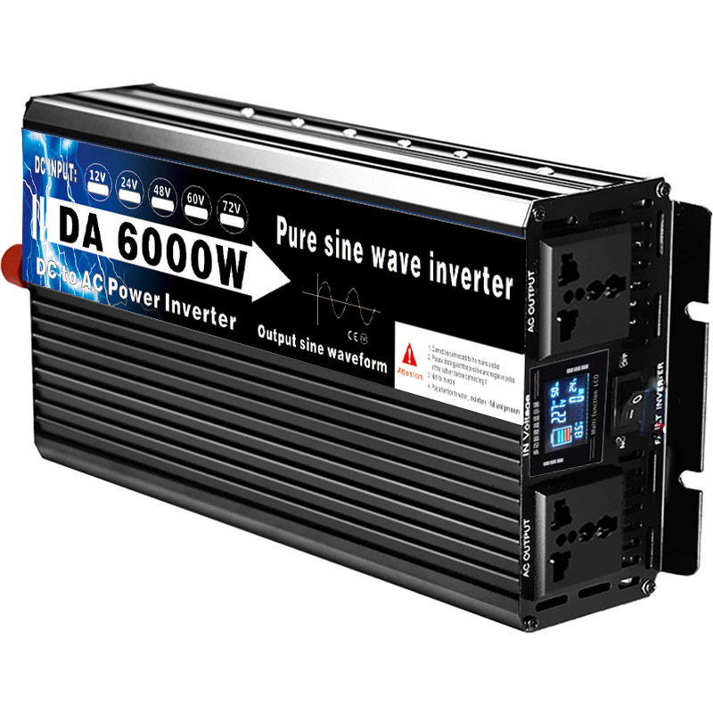 12V 24V 48V 60V 72V ren sinusbølge-inverter, 4000W 12000W solspennings-autokonverter med fjernkontroll