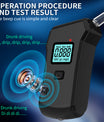 NOEIFEVO MR806 Alcoholtester met hoogprecisie brandstofcelsensor, bloedalcoholtester, opvouwbare mondstuk, LED-display, veelzijdige alcoholdetector