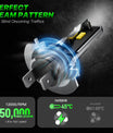 2 pezzi di lampada per fari auto da 72W 16000LM, lampada a LED H1 H3 H7 H11 9006 9005 880