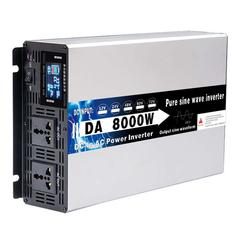 12V 24V 48V 60V 72V ren sinusbølge-inverter, 4000W 12000W solspennings-autokonverter med fjernkontroll