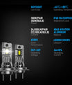 2 Pezzi 100W 24000 Lumen Lampadine Fari Auto, H7 H11 9005 9006 H4 Lampadine LED