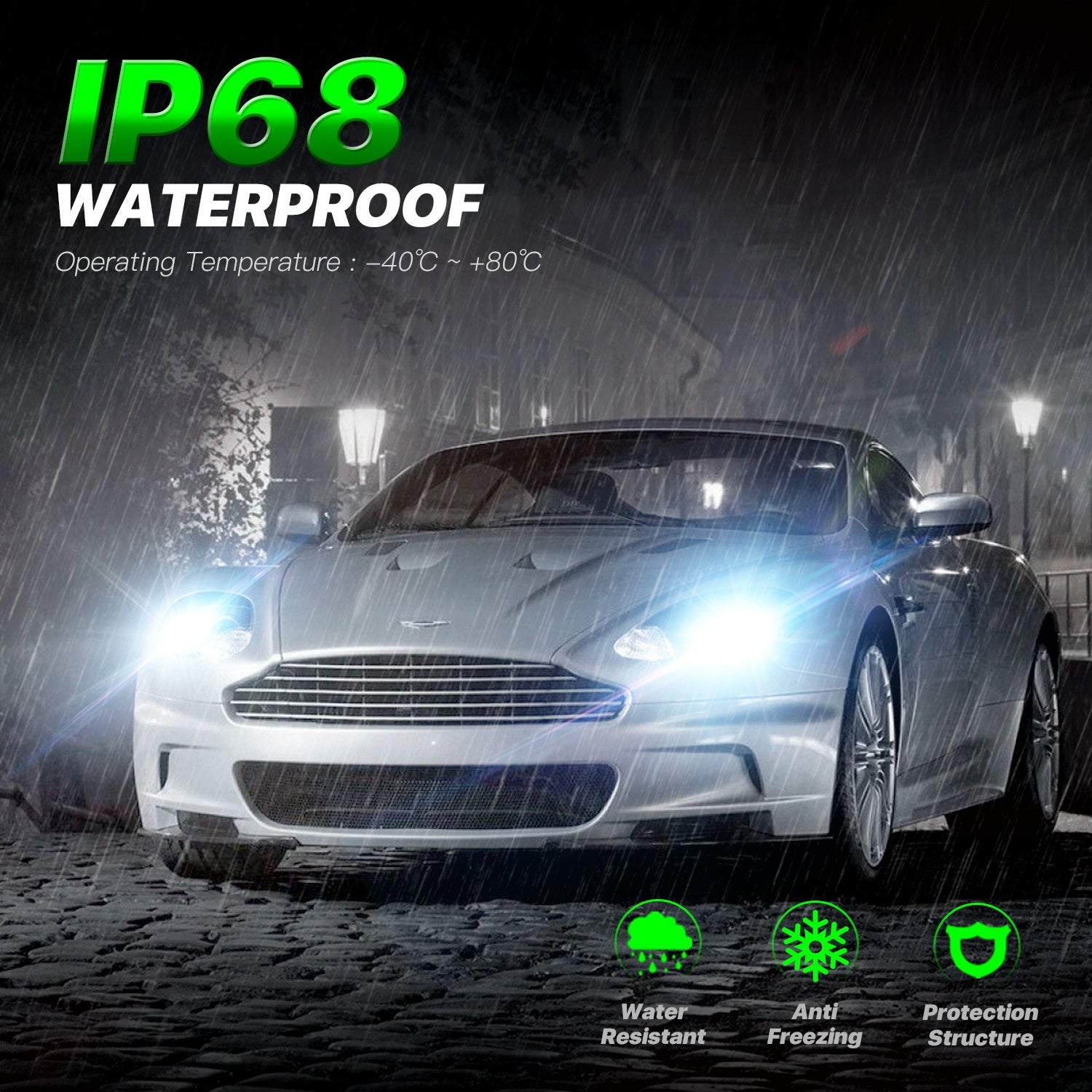 2 pezzi di lampada per fari auto da 72W 16000LM, lampada a LED H1 H3 H7 H11 9006 9005 880