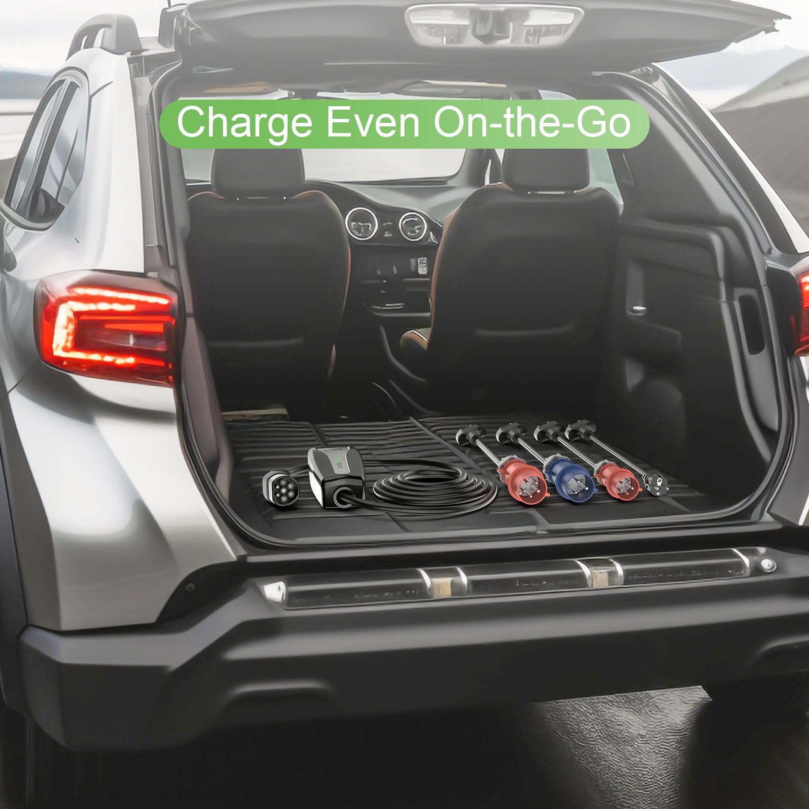 NOEIFEVO Mobile EV Wallbox 22kw 5m (1,84kW-22kW), Fungerer med alle Type2 E-Cars, Ultimate EV-lader for på farten
​