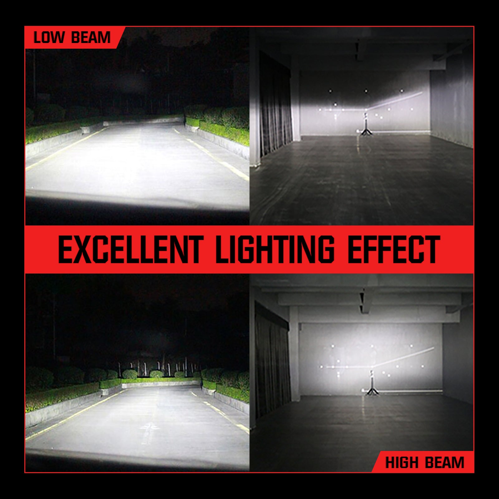 NOEIFEVO H7 H11 H4 9005 9006 Bil Hovedlykt Pære, 50W 10000 Lumen, 6500K Hvit, 50 000 Timer Levetid, Nærlys og Fjernlys