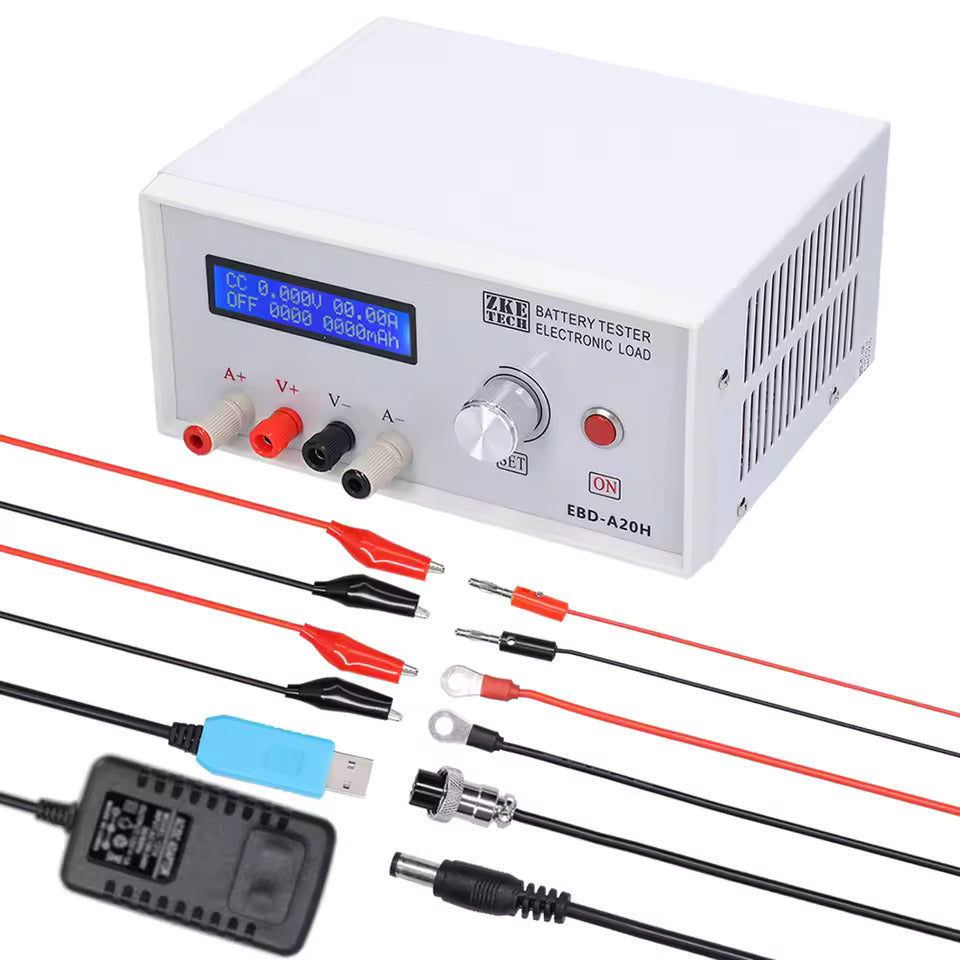 NOEIFEVO EBD-A20H Probador de baterías 0–30 V 0,01–20 A 200 W Dispositivo multifuncional de carga y descarga, DE compatible con control por software en línea para PC