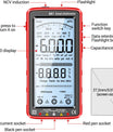 681 Multimetro digitale, dispositivo di misura multifunzione, ricaricabile, tensione AC/DC, tester di tensione senza contatto, schermo LCD, tester di corrente