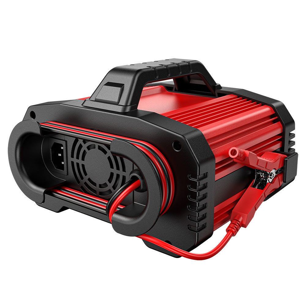 Caricabatterie da 25A per Auto, Caricabatterie 12V 25A 24V 15A per Batterie al Piombo-Acido AGM LiFePO4, Caricabatterie per Veicoli, Caricabatterie Intelligente per Auto, Camion, Moto, Tosaerba