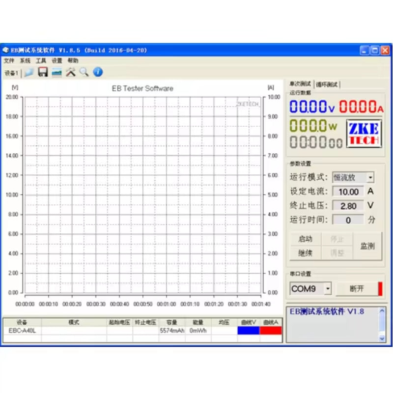 NOEIFEVO Tester Batteria Intelligente 0V-5V 40A Tester di Carica e Scarica per Batterie LiFePo4, Li-Ion e Litio con Software
