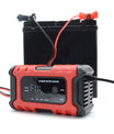 NOEIFEVO 6A Bilbatterilader, 12V Smart Fullautomatisk Bilbatterilader med Temperaturkompensasjon for Bil, Lastebil, Motorsykkel, Gressklipper, Båt og Marinebatterier