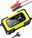 NOEIFEVO 7A Bilbatterilader, 12V Smart fullt automatisk bilbatterilader med temperaturkompensasjon for bil, lastebil, motorsykkel, gressklipper, båt og marinebatterier