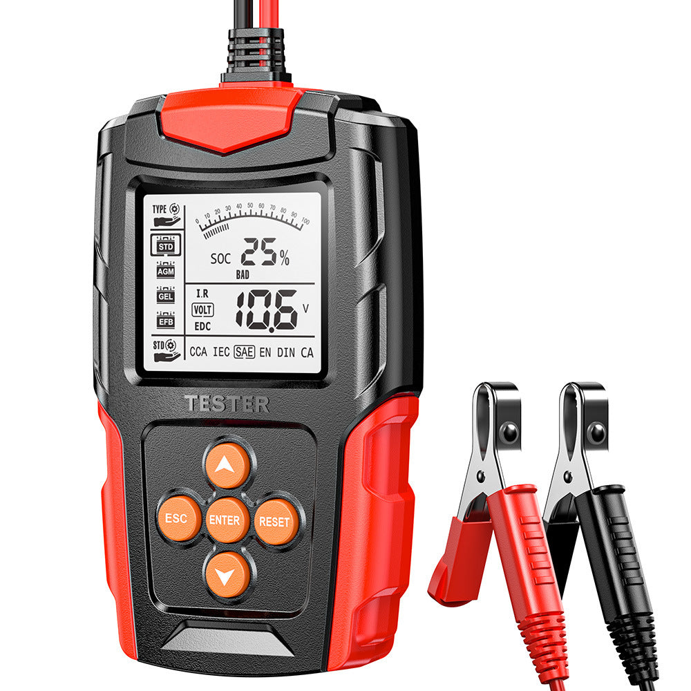 NOEIFEVO 12V 24V Bilbatteritester & Generator Tester – Digital lasttester for personbiler, lastebiler, ATV og båter – CCA bilbatterianalysator & ladekurvesystemtester