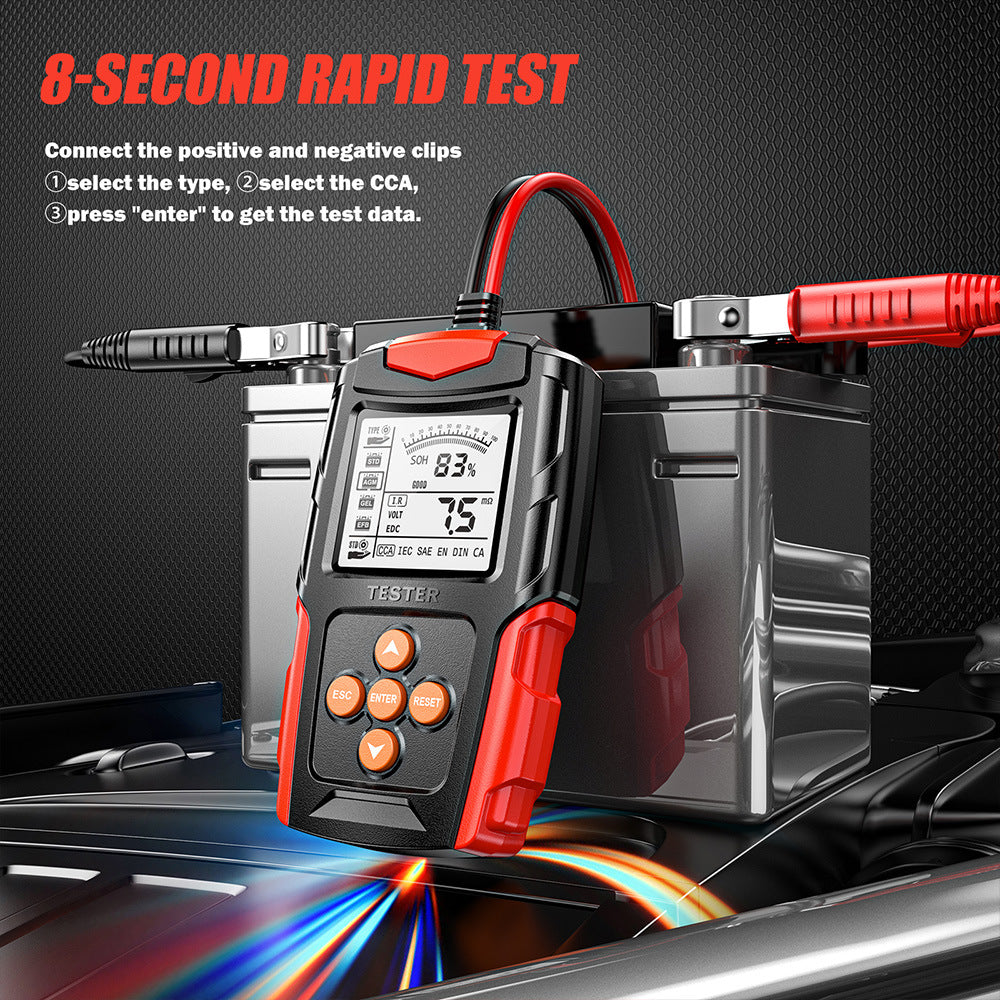 NOEIFEVO 12V 24V Bilbatteritester & Generator Tester – Digital lasttester for personbiler, lastebiler, ATV og båter – CCA bilbatterianalysator & ladekurvesystemtester