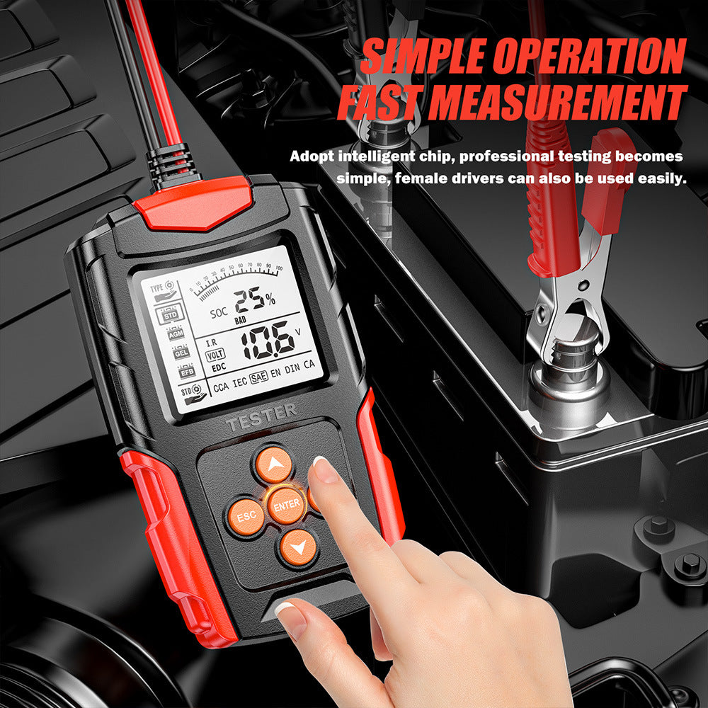 NOEIFEVO 12V 24V Bilbatteritester & Generator Tester – Digital lasttester for personbiler, lastebiler, ATV og båter – CCA bilbatterianalysator & ladekurvesystemtester