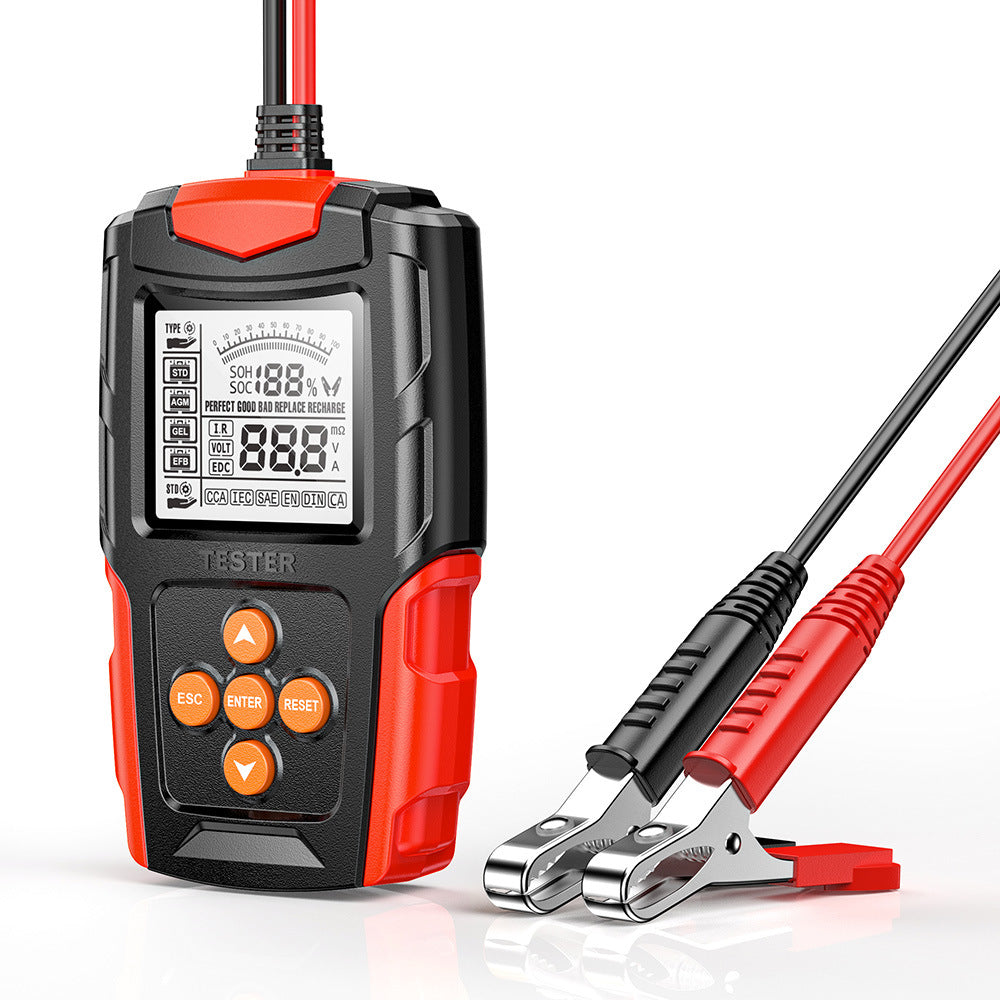 NOEIFEVO 12V 24V Bilbatteritester & Generator Tester – Digital lasttester for personbiler, lastebiler, ATV og båter – CCA bilbatterianalysator & ladekurvesystemtester