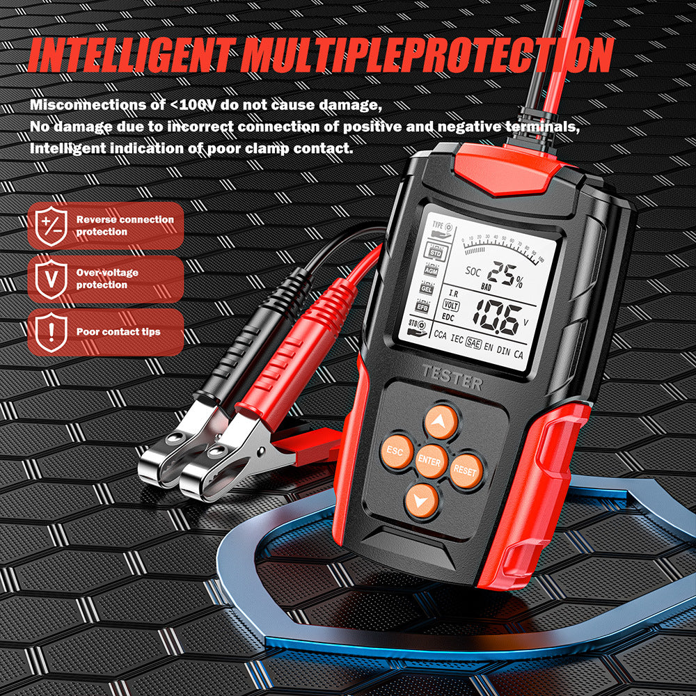 NOEIFEVO 12V 24V Bilbatteritester & Generator Tester – Digital lasttester for personbiler, lastebiler, ATV og båter – CCA bilbatterianalysator & ladekurvesystemtester