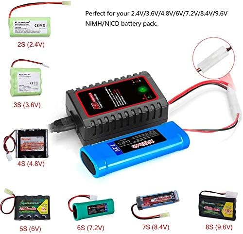 N8 Intelligent NiMH / NiCD Batterilader for 2-8s 2.4V 3.6V 4.8V 6V 7.2V 8.4V 9.6V Batterier til Airsoft, RC-Bil, Båt og Drone, med Standard / Mini Tamiya-tilkobling