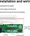 BMS 8S–16S 24V–48V 200A hjemmelagrings-BMS med 2A aktiv balansering, innebygd Bluetooth og RS485/CAN-kommunikasjon for solenergisystemer
