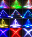 120W scenelys 4-i-1 RGBW moving head lyseffekt laserlys projektor partyslys med fjernkontroll for disco, DJ, bar, bursdagsfest