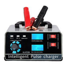 Smart batterilader 12V 30A / 24V 15A, bilbatterilader med vedlikehold og smart pulserende reparasjon for bil, lastebil, båt og motorsykkel