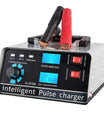 Smart batterilader 12V 30A / 24V 15A, bilbatterilader med vedlikehold og smart pulserende reparasjon for bil, lastebil, båt og motorsykkel