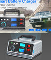 Smart batterilader 12V 30A / 24V 15A, bilbatterilader med vedlikehold og smart pulserende reparasjon for bil, lastebil, båt og motorsykkel