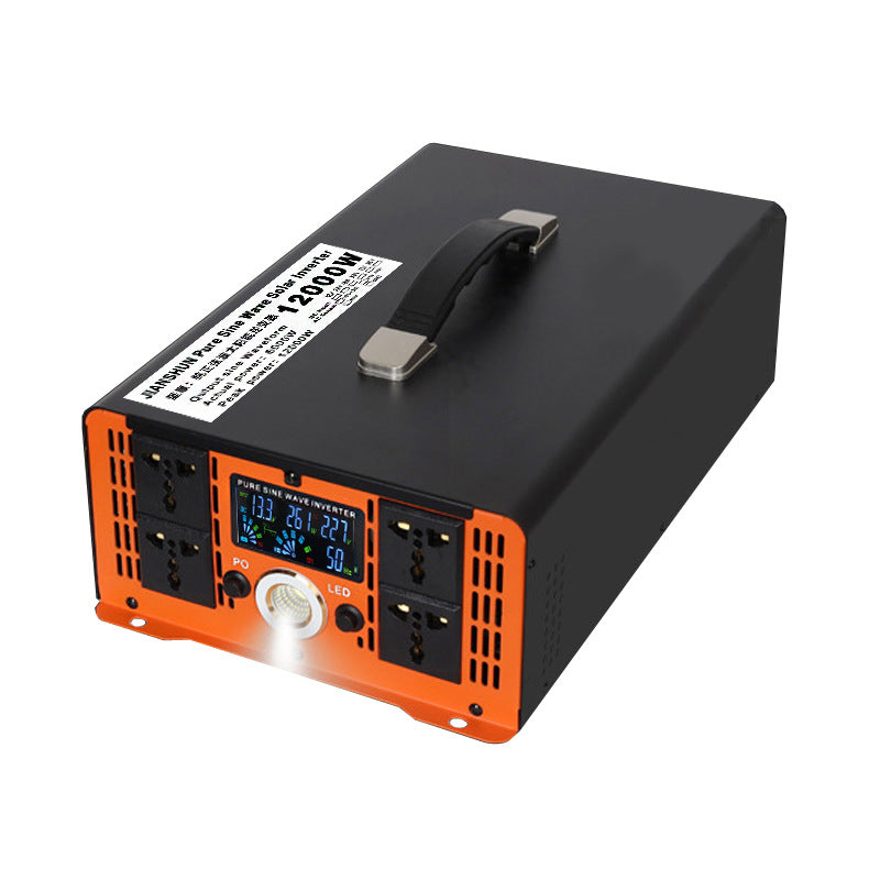 Wechselrichter 5000W auf 12000W Spannungswandler reine Sinuswelle 12V 24V 48V 60V 72V 96V auf 230V Wechselrichter mit LCD-Spannungsanzeige