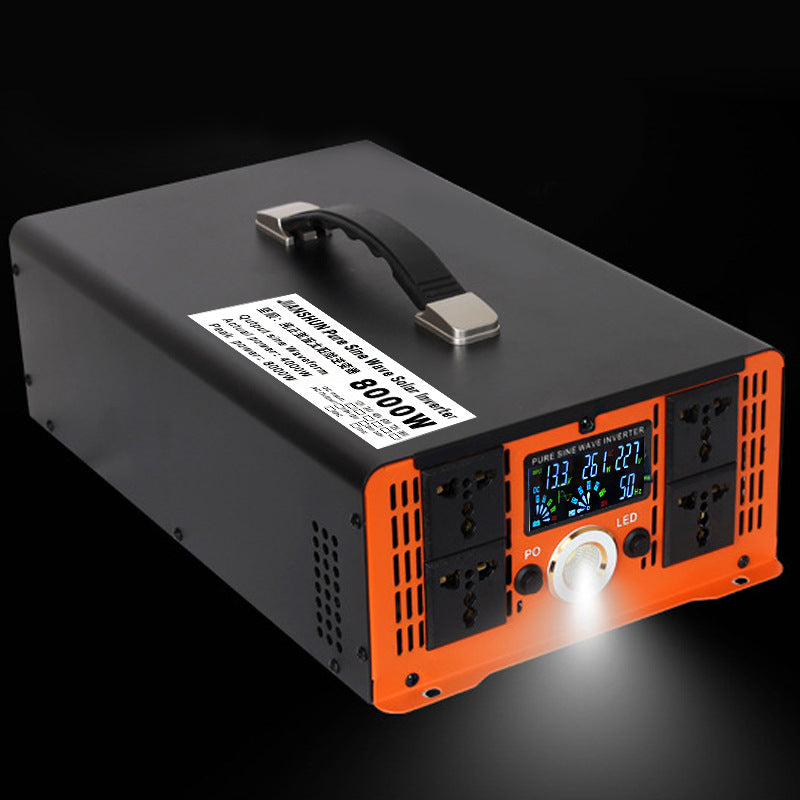 Wechselrichter 5000W auf 12000W Spannungswandler reine Sinuswelle 12V 24V 48V 60V 72V 96V auf 230V Wechselrichter mit LCD-Spannungsanzeige
