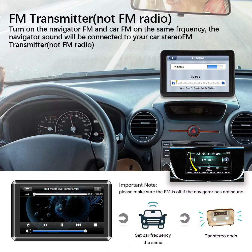 NOEIFEVO Q5 ניווט GPS, מסך מגע 5 אינץ' עם מפות אירופה, 8GB ROM + 256MB RAM, תמיכה רב-לשונית, שידור FM, לרכב/מסחריות/משאיות
