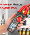 Multimetro a pinza, 4000 conteggi TRMS con gamma automatica, misura corrente AC/DC, tensione, resistenza, capacità, continuità e dispone di rilevamento della tensione senza contatto