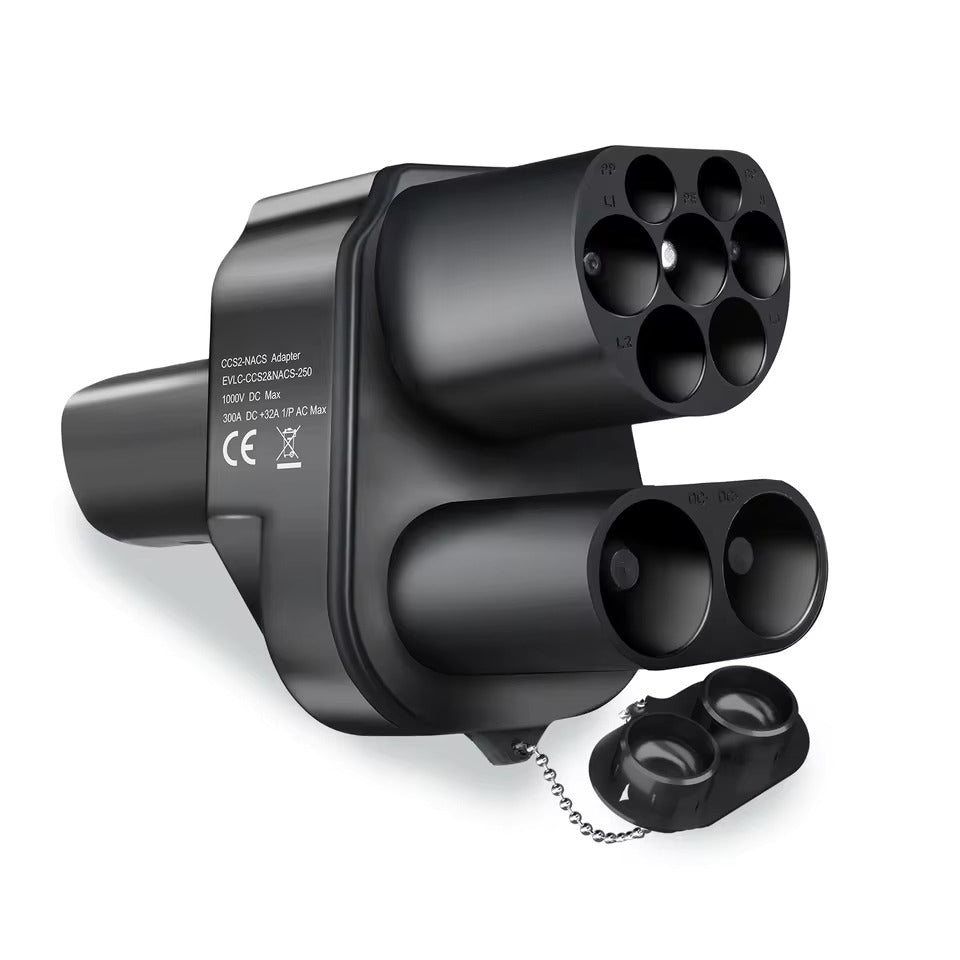 Adattatore per caricatore EV NOEIFEVO CCS2 e Tipo 2 a Tesla NACS, AC 32A DC 400A, compatibile con Tesla Model 3/X/Y, prodotto negli Stati Uniti, adattatore combinato CCS2, supporta i caricabatterie CCS2 e Tipo 2