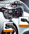 Adattatore per caricatore EV NOEIFEVO CCS2 e Tipo 2 a Tesla NACS, AC 32A DC 400A, compatibile con Tesla Model 3/X/Y, prodotto negli Stati Uniti, adattatore combinato CCS2, supporta i caricabatterie CCS2 e Tipo 2