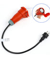 CEE 16A 5 Pin Socket to EU Schuko Plug, Schuko  Adaptador para 11KW 16A trifásica EV carga