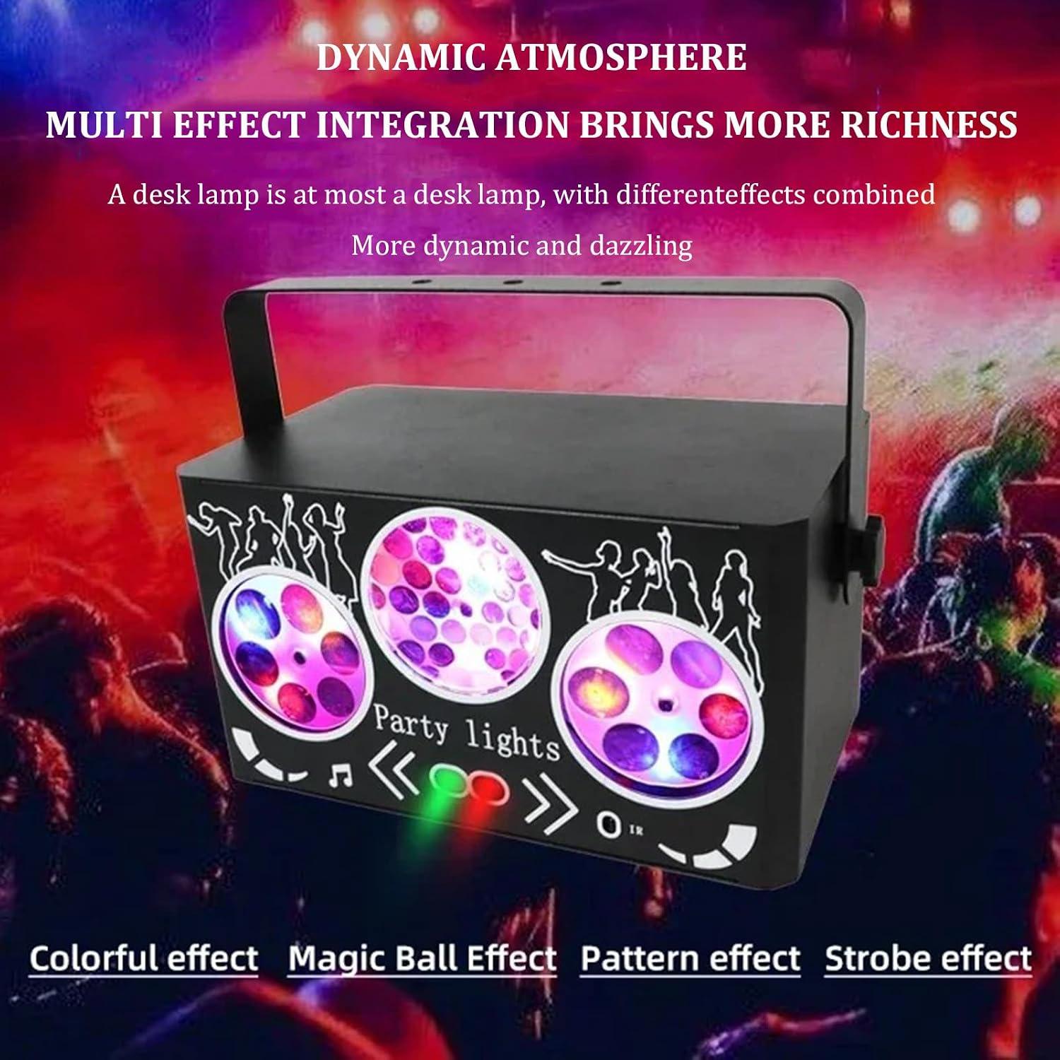 DJ Disco Partybeleuchtung, RGBW 4-in-1 Spezialeffekt-Muster-Laserlicht mit DMX512-Soundsteuerung, Bühnenbeleuchtung für DJ-Clubs, Partys, KTV, Bars, Veranstaltungen, Shows und Festivalpartys
