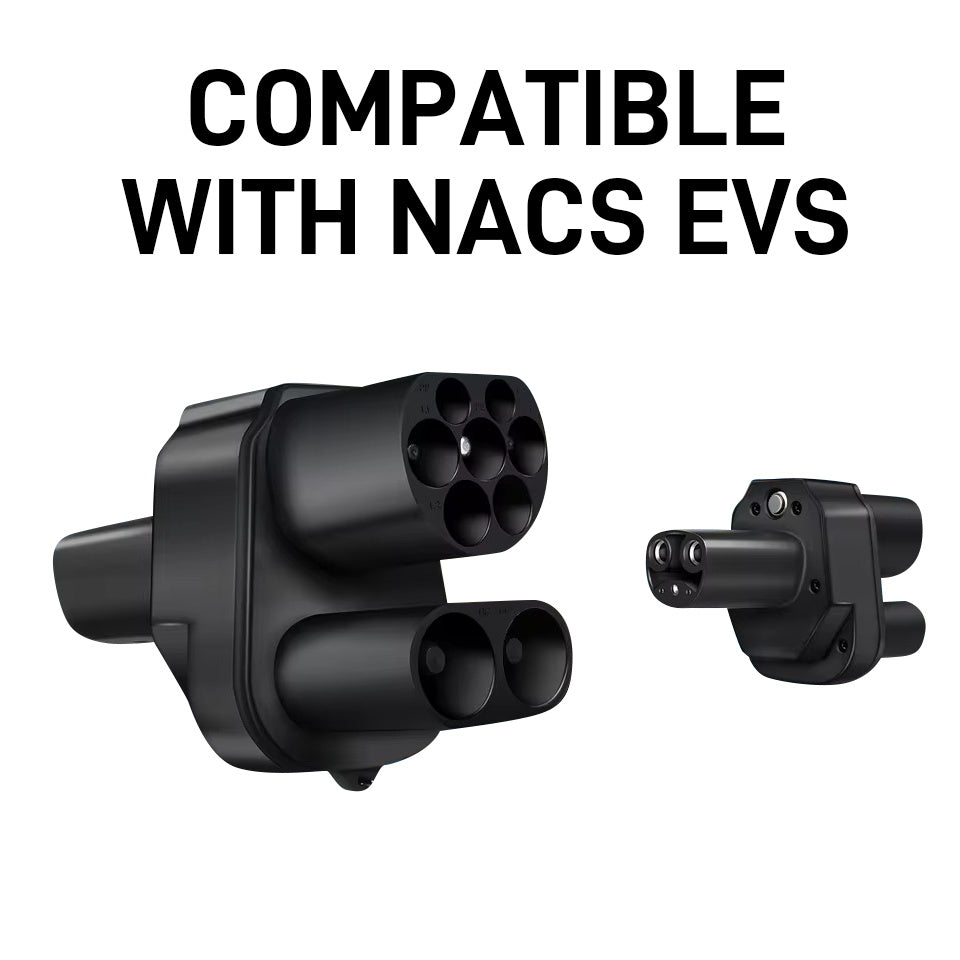 Adattatore per caricatore EV NOEIFEVO CCS2 e Tipo 2 a Tesla NACS, AC 32A DC 400A, compatibile con Tesla Model 3/X/Y, prodotto negli Stati Uniti, adattatore combinato CCS2, supporta i caricabatterie CCS2 e Tipo 2