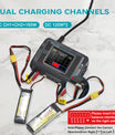 NOEIFEVO T240 RC-lader Dual-Channel AC 150W DC 240W for NiMH, NiCd, LiHV, Li-ion, Lipo, PB batterier