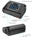 NOEIFEVO T240 RC-lader Dual-Channel AC 150W DC 240W for NiMH, NiCd, LiHV, Li-ion, Lipo, PB batterier