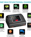 NOEIFEVO T240 RC-lader Dual-Channel AC 150W DC 240W for NiMH, NiCd, LiHV, Li-ion, Lipo, PB batterier