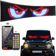 NOEIFEVO billys, LED-øyne for lastebiler, programmerbar LED-løpende tekstdisplay for biler og lastebiler, tekst, graffiti, unikt kjøretøyemblemlys