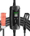 22KW 32A 3 fase mobiele EV inbouwdoos, Type 2 snellader voor elektrische voertuigen, 5 meter kabel, CEE 32A stekker.