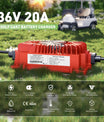 NOEIFEVO 36V 20A golfvogn batterilader med EZGO TXT D plugg for blybatterier, AGM, gel