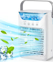 Mobil klimaanlegg, 700 ml mini-klimaanlegg, bærbart 4-i-1 mobil klimaanlegg med USB, med 2/4/6 timers timer, 3 hastigheter og 2 tåkemodus, 7 farger, mini luftkjøler for hjemmet, kontoret